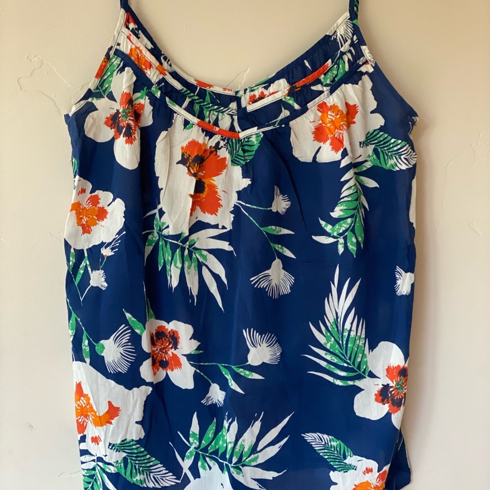 Patagonia Navy Floral Spaghetti Strap Cami